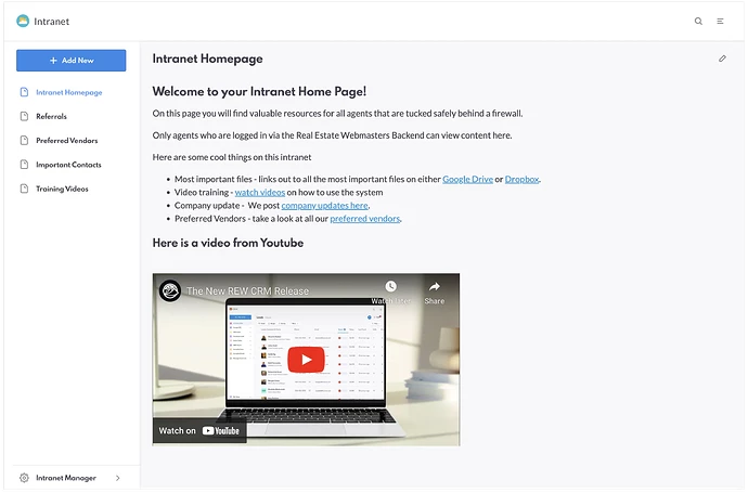 Intranet Overview