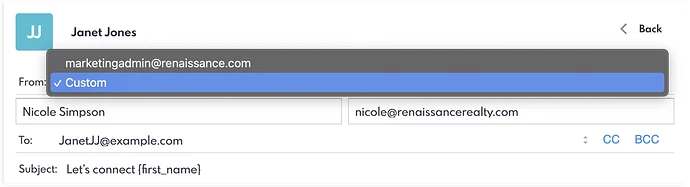 Additional Updates - Custom Sender Option