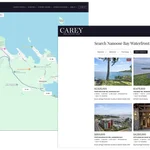 Carley Carey Real Estate Team's IDX search results page and Nanoose Bay Waterfront listings CMS page.