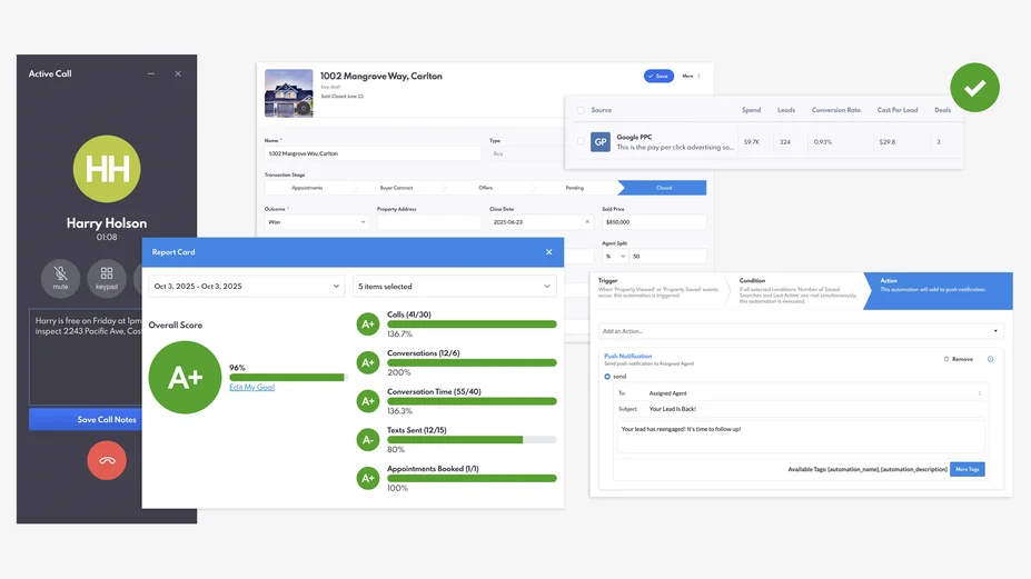 REW CRM features checklist.