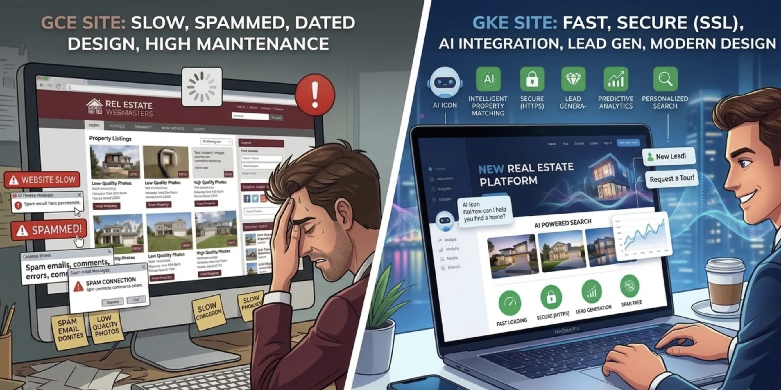 GCE Sites vs. GKE Sites