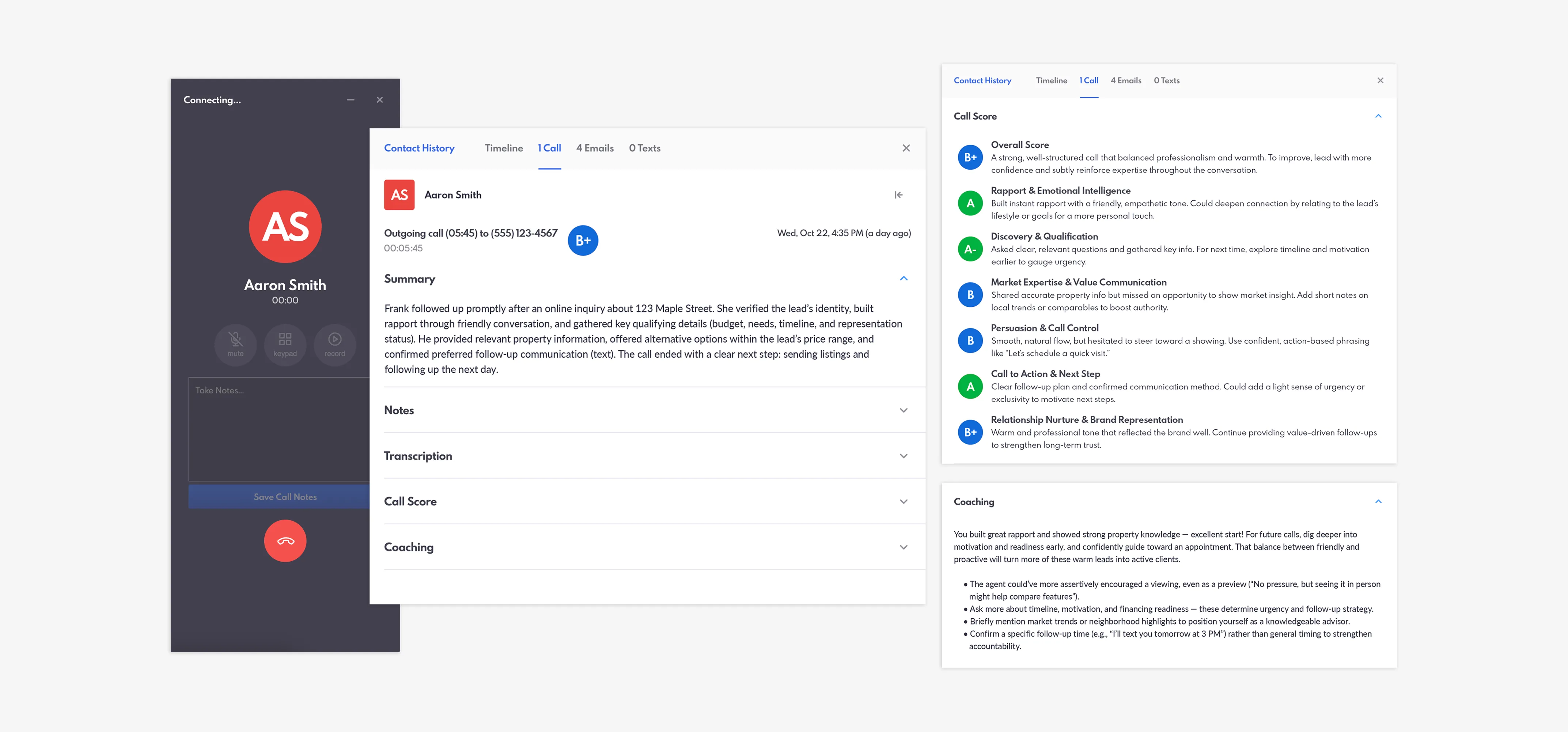 AI-Powered Call Summaries, Transcripts, Grading & Coaching