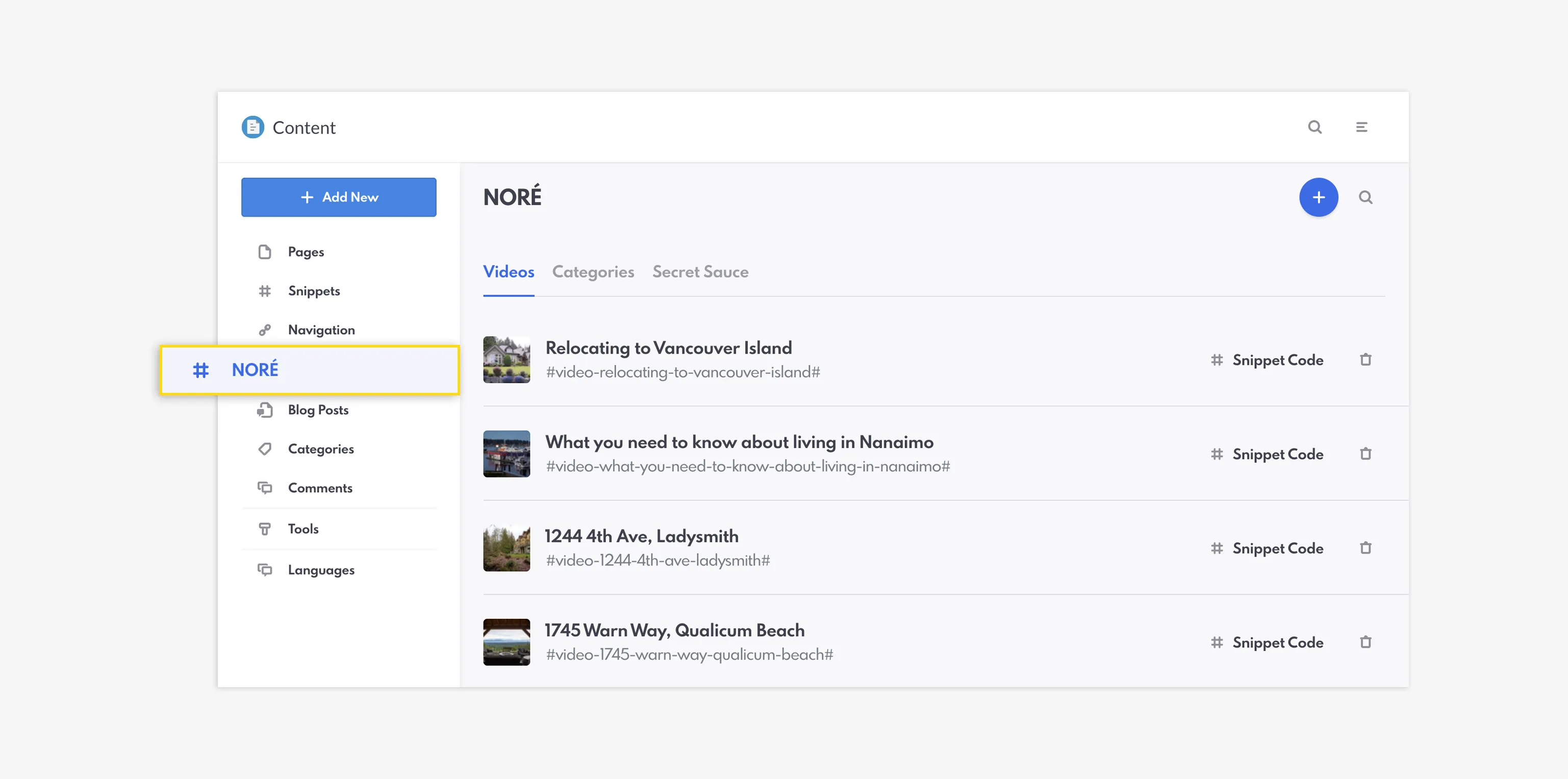 NOR&Eacute; manager in REW CRM