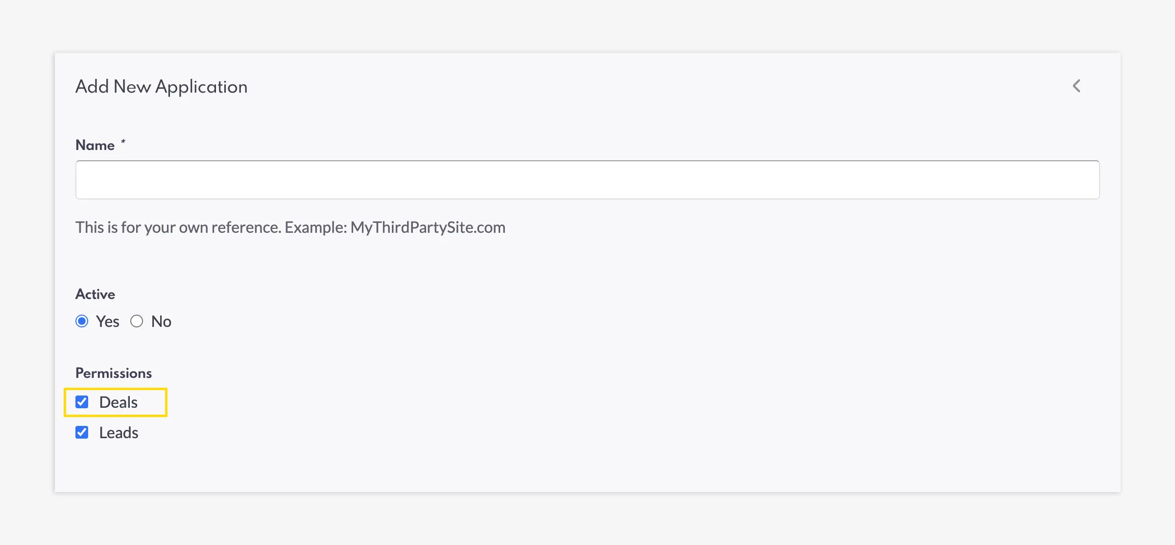 Deals permission for REW CRM API