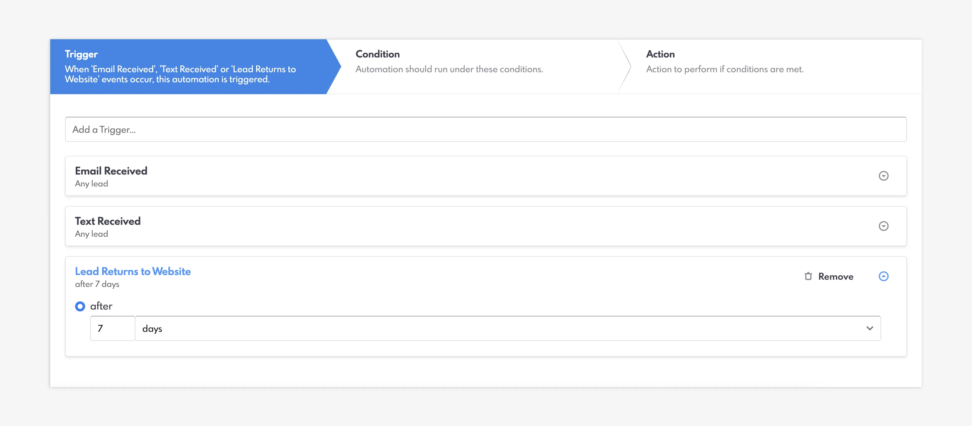 Automations Phase 3 - New Triggers for Leads