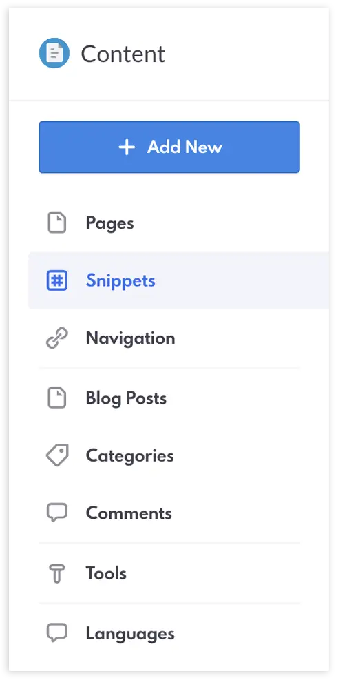 Trechos na seção Conteúdo.