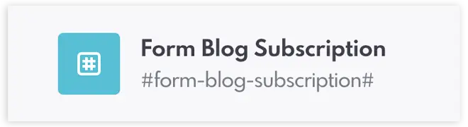 Snippet de assinatura do blog do formulário.