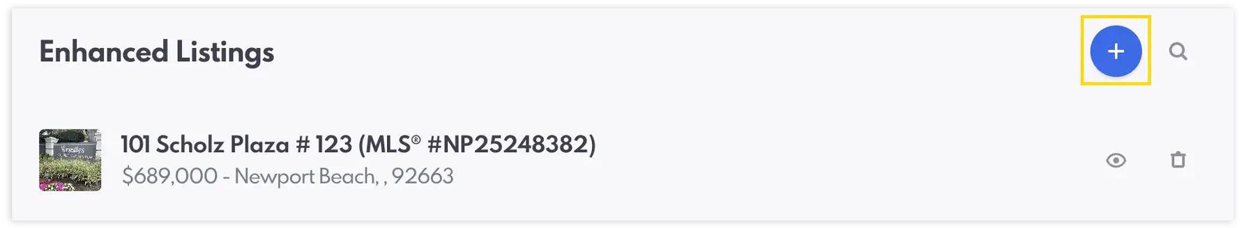 Um exemplo de listagem aprimorada.
