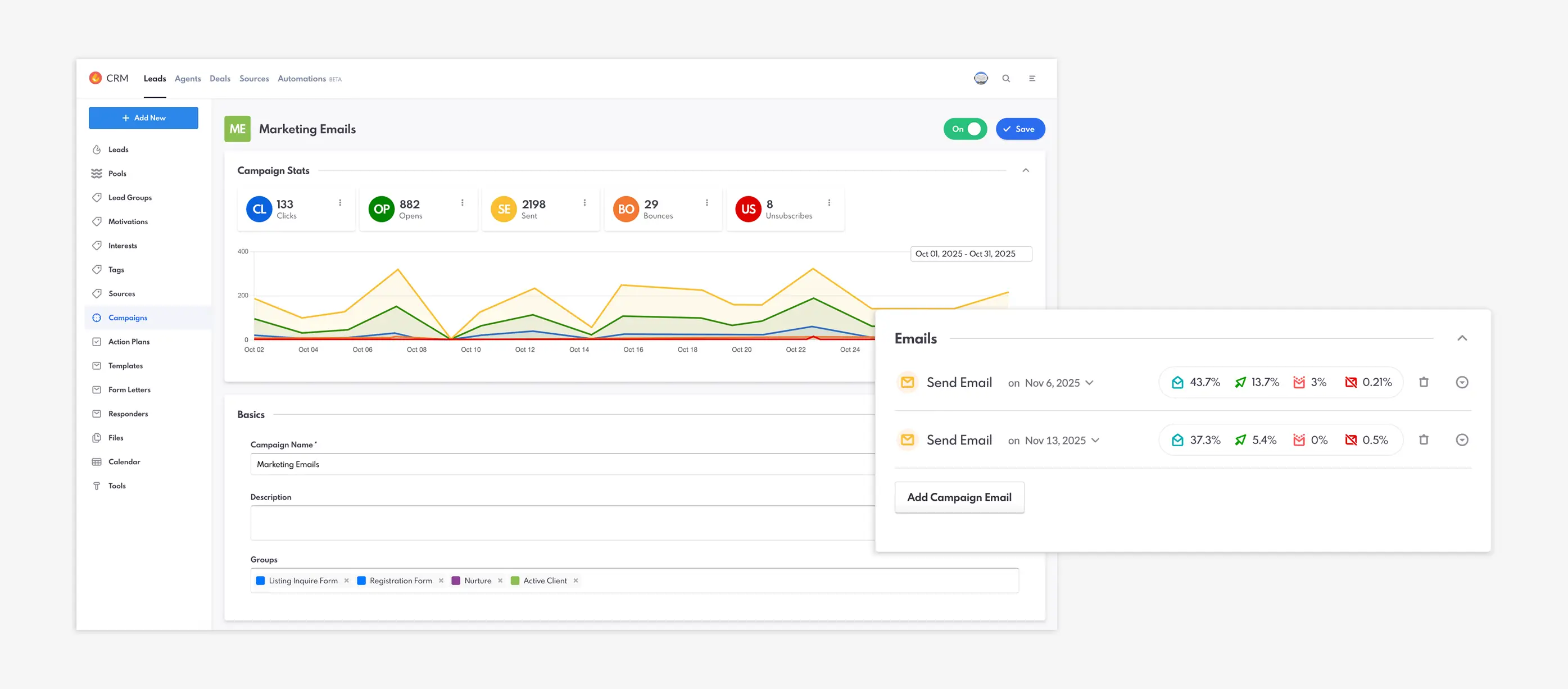Métricas de e-mail e métricas de campanha