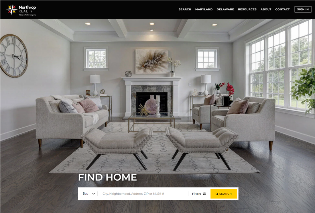 Northrop Realty Homepage Screenshot
