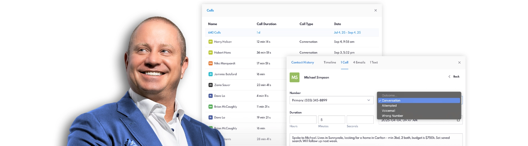 Justin Havre and conversations metrics feature.