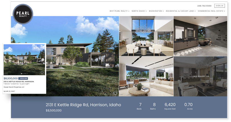 Pearl Realty Listing Detail Screenshot