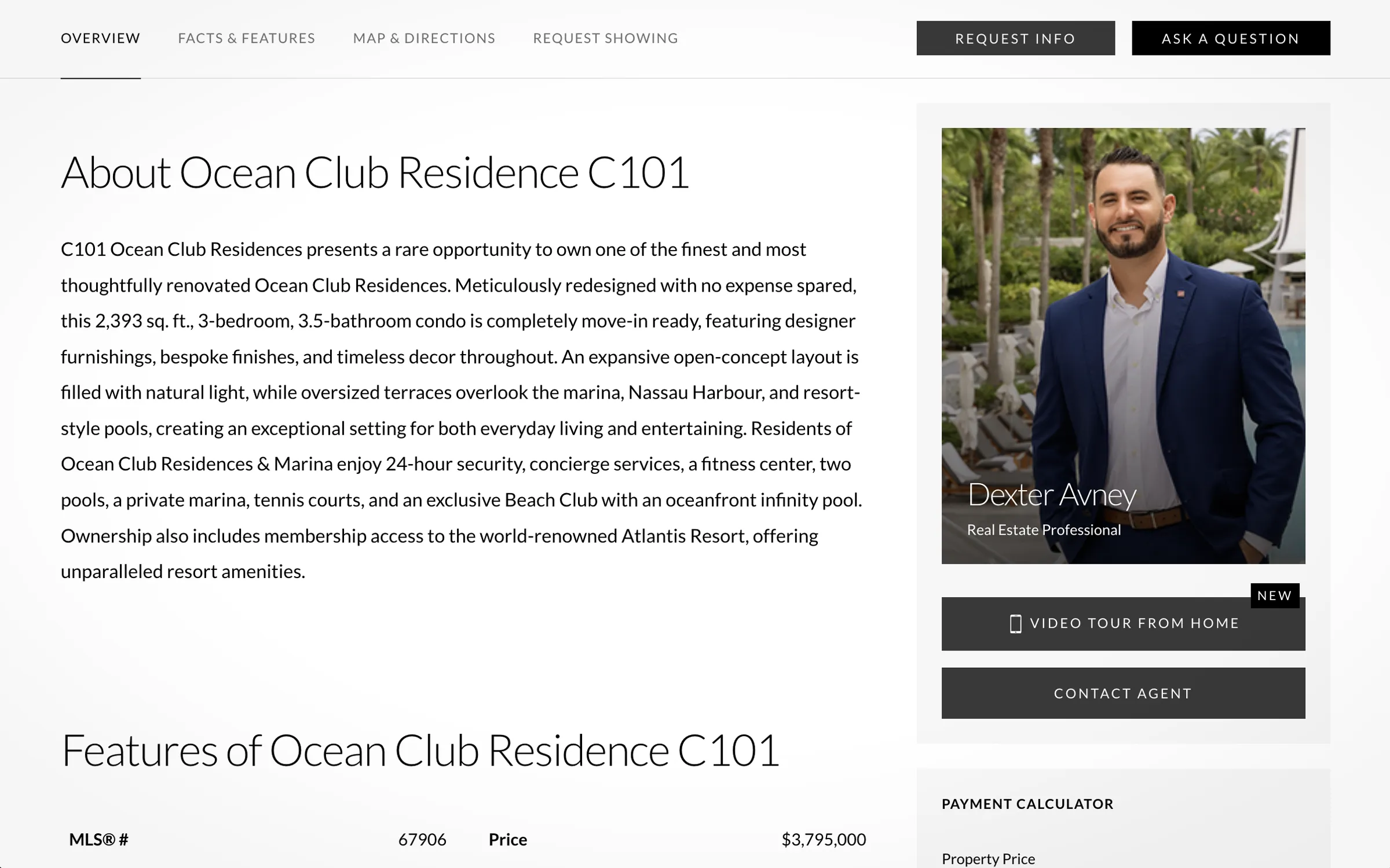 Selling Paradise Island listing description with Agent CTAs