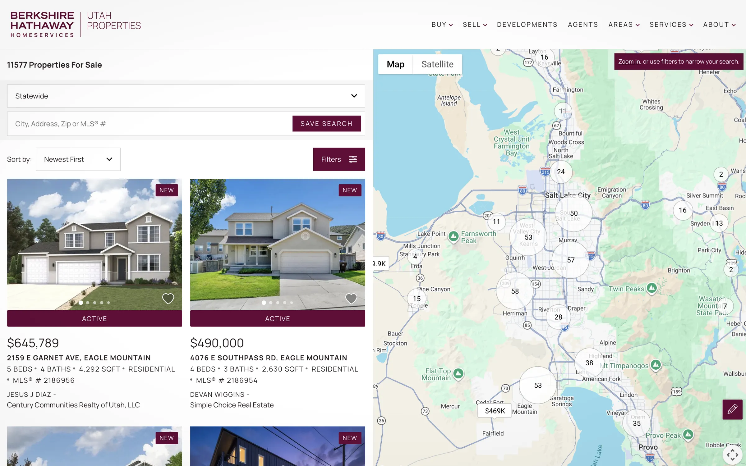 Berkshire Hathaway Homeservices IDX search