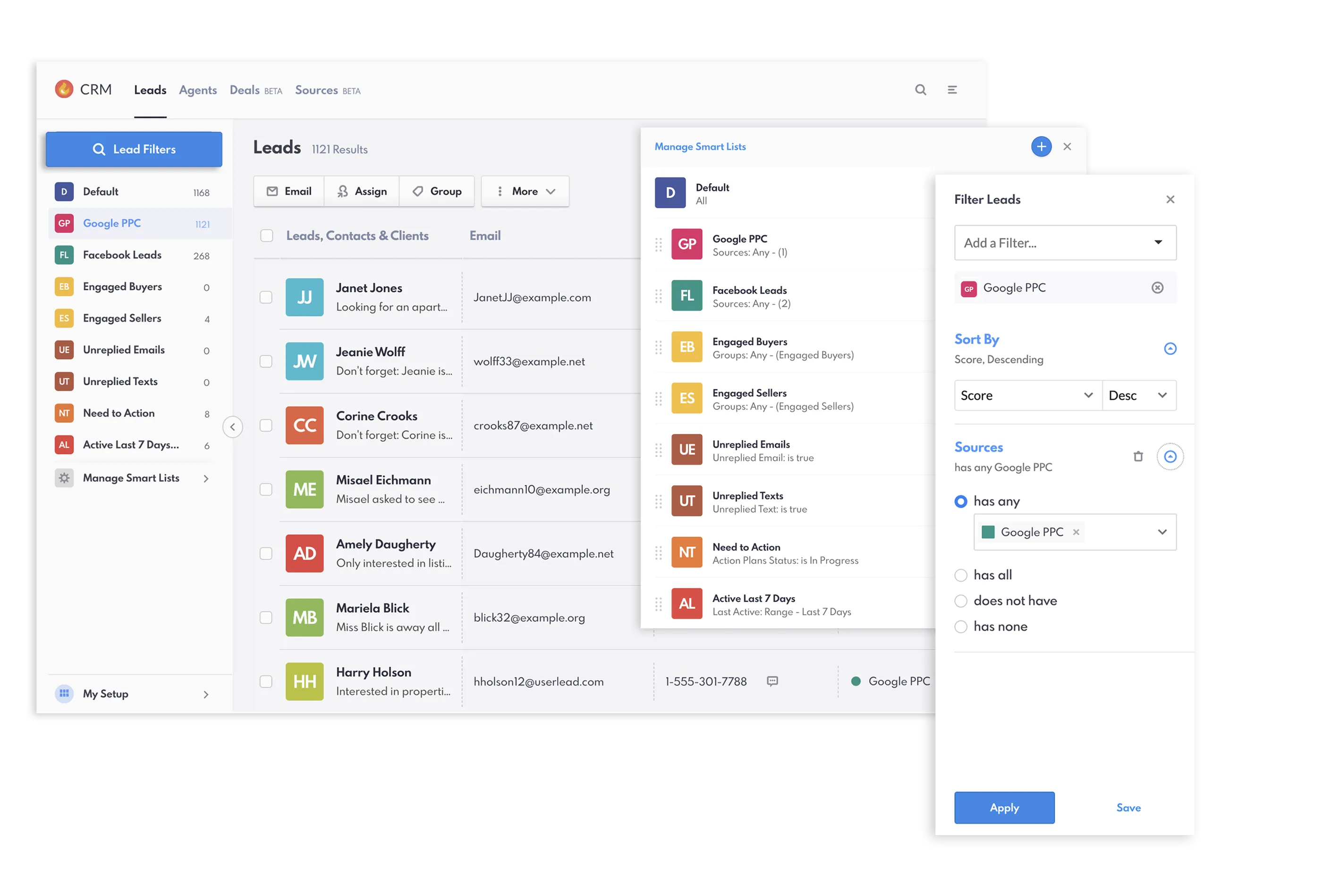 Smart Lists in REW CRM