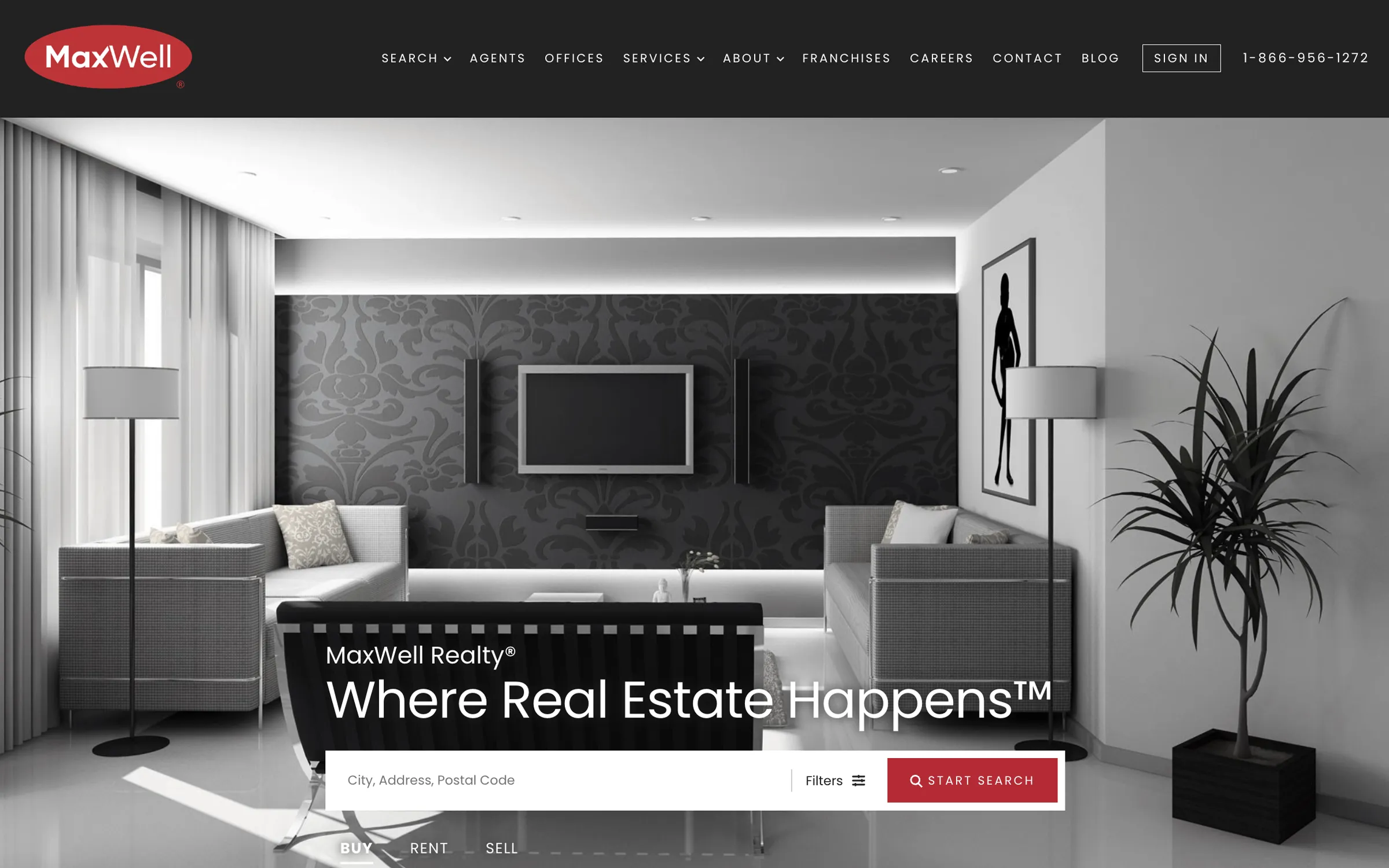 MaxWell Realty Homepage