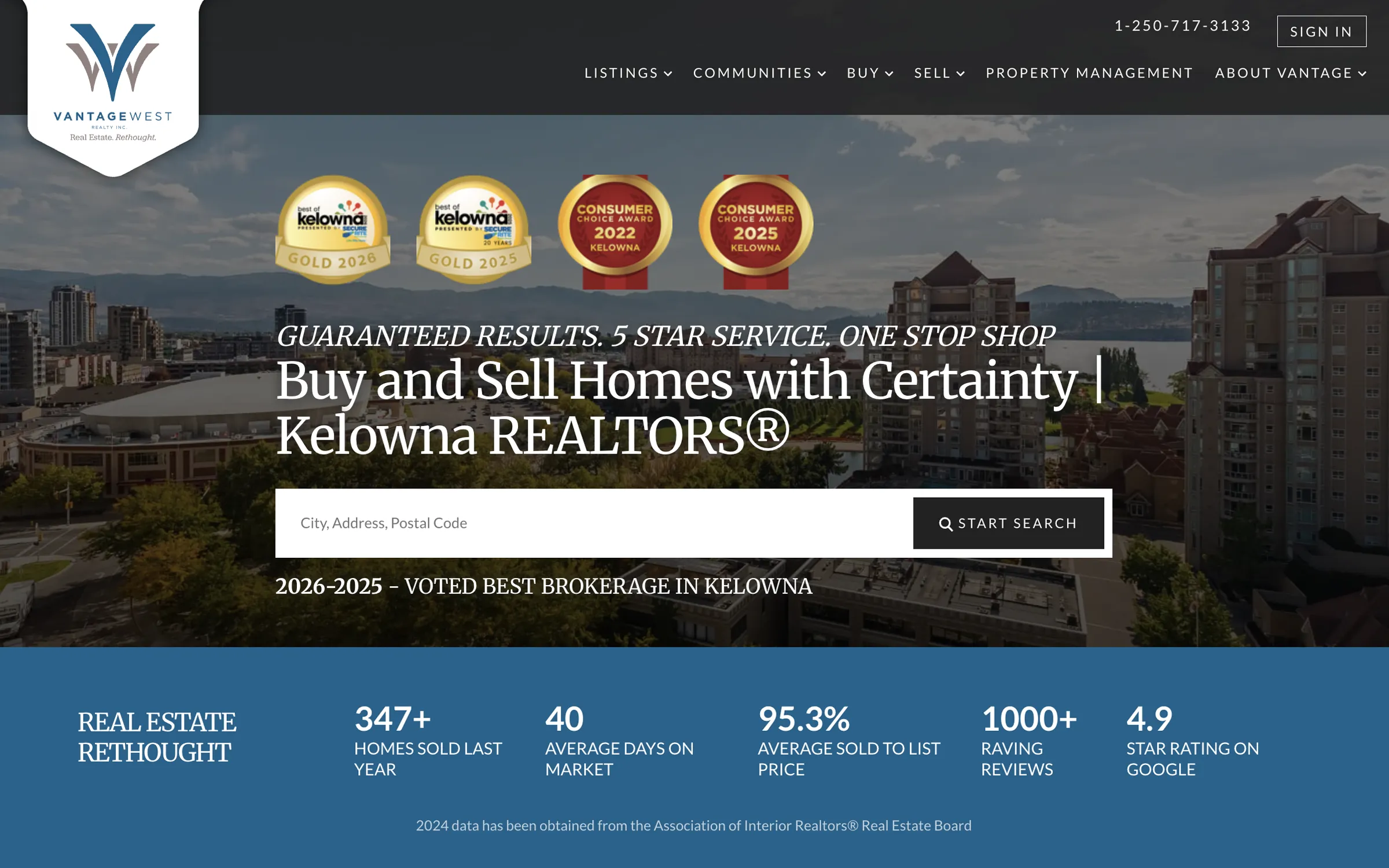 Vantage West Realty Homepage