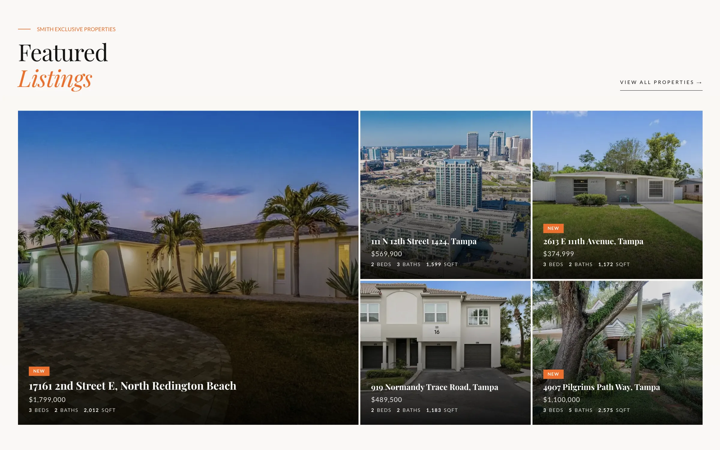 Smith & Associates custom featured listings snippet