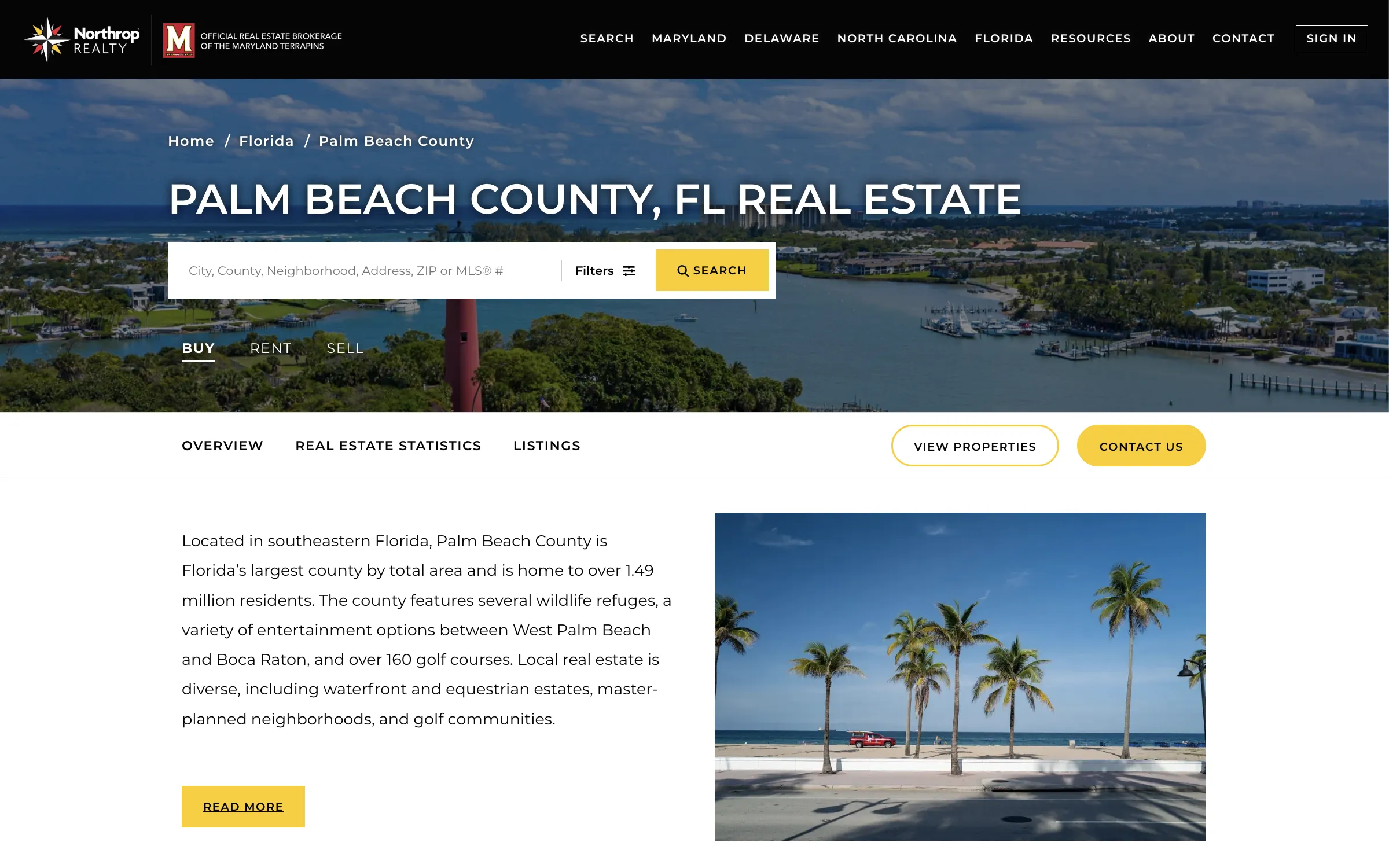 Northrop Realty Palm Beach County page