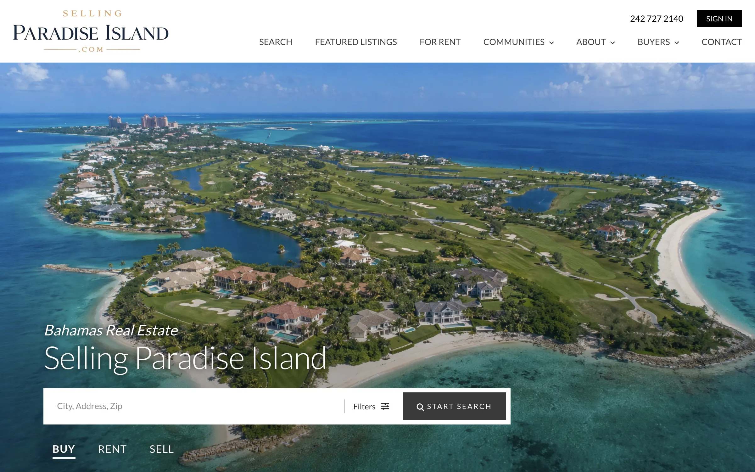 Dexter Avney - Selling Paradise Island home page