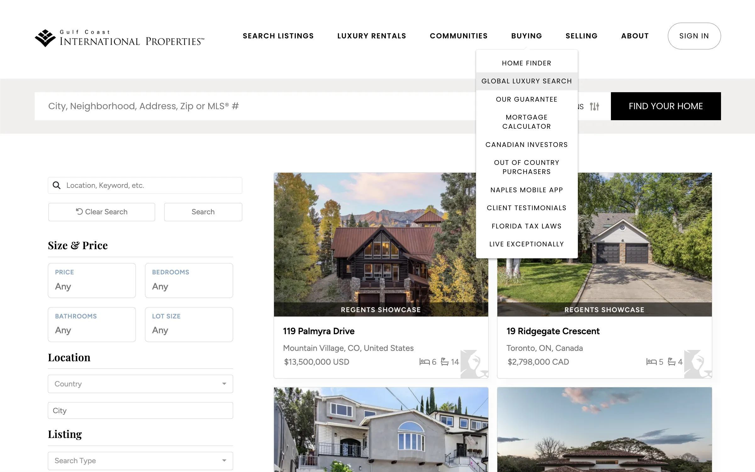 Gulf Coast International Properties IDX - Global Luxury Search