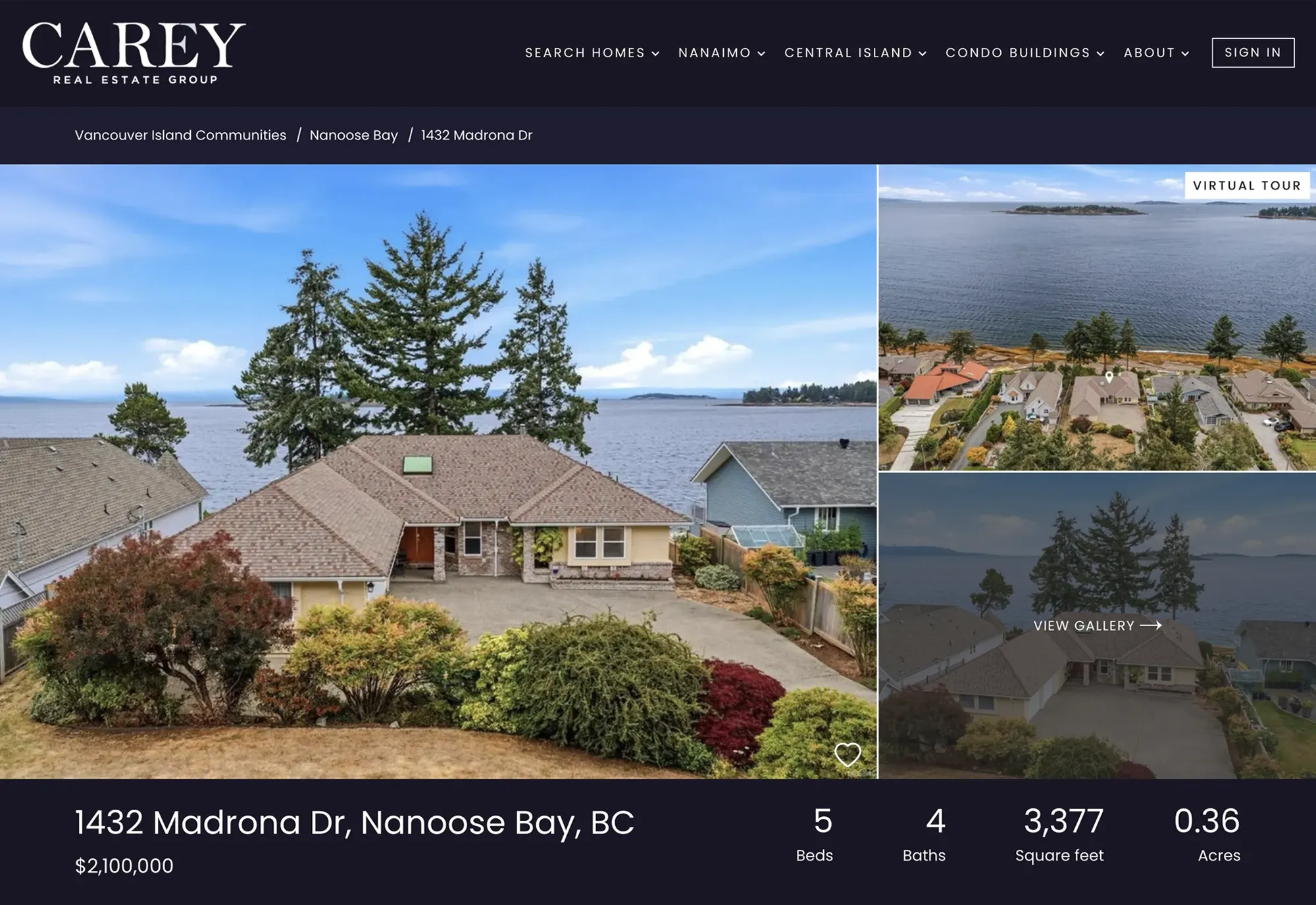 Carey Real Estate Group Listing Page