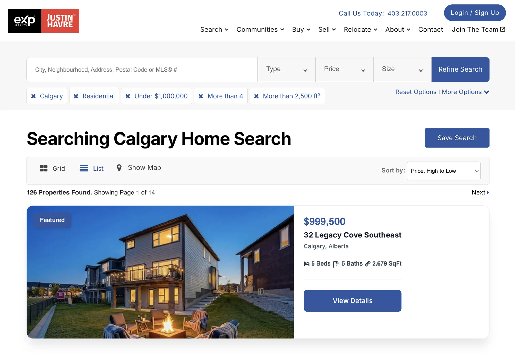 Justin Havre Calgary Home Search IDX