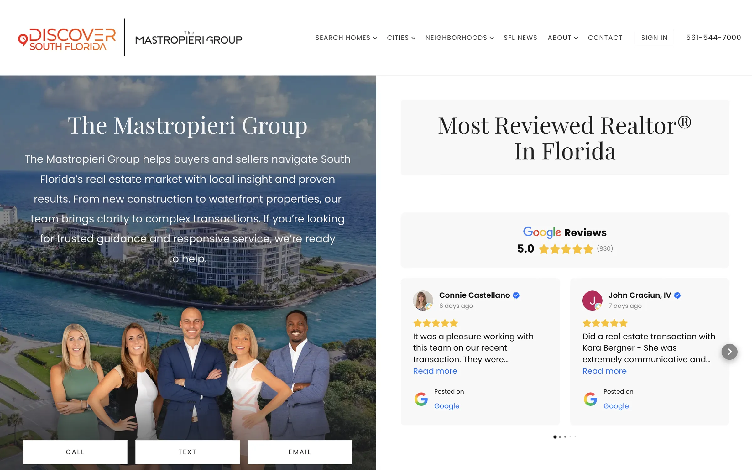 The Mastropieri Group - Discover South Florida home page
