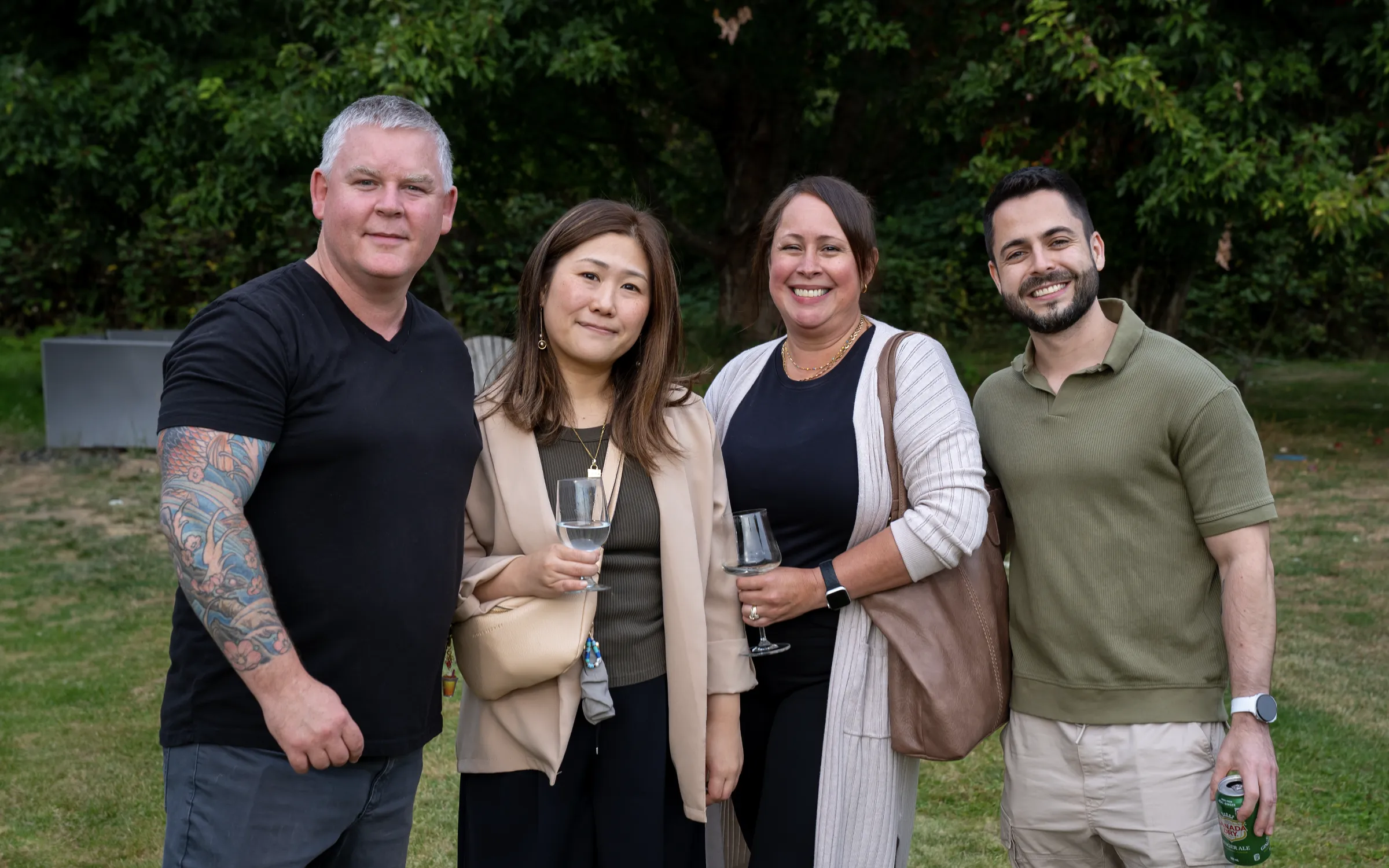 Morgan Carey with staff, Natsuko Smith, Gloria Quintero and Fernando Ortiz