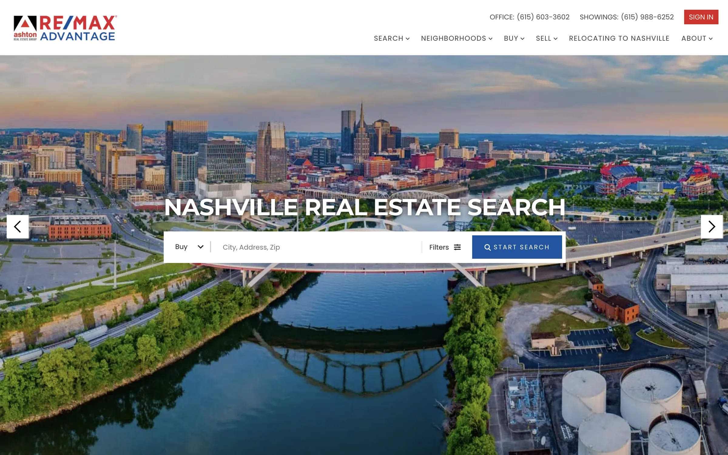 Nashville Real Estate Homepage