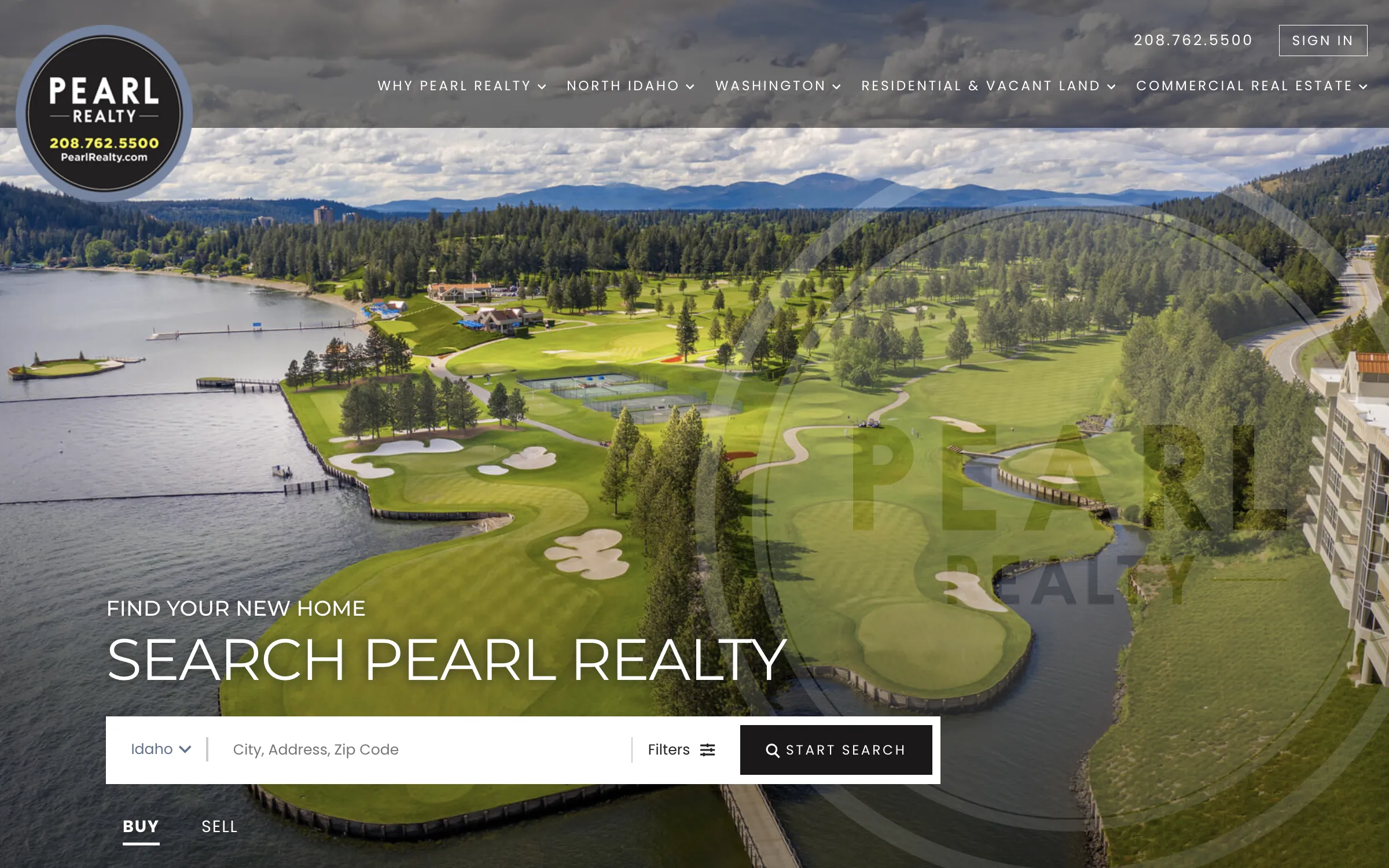 Pearl Realty website