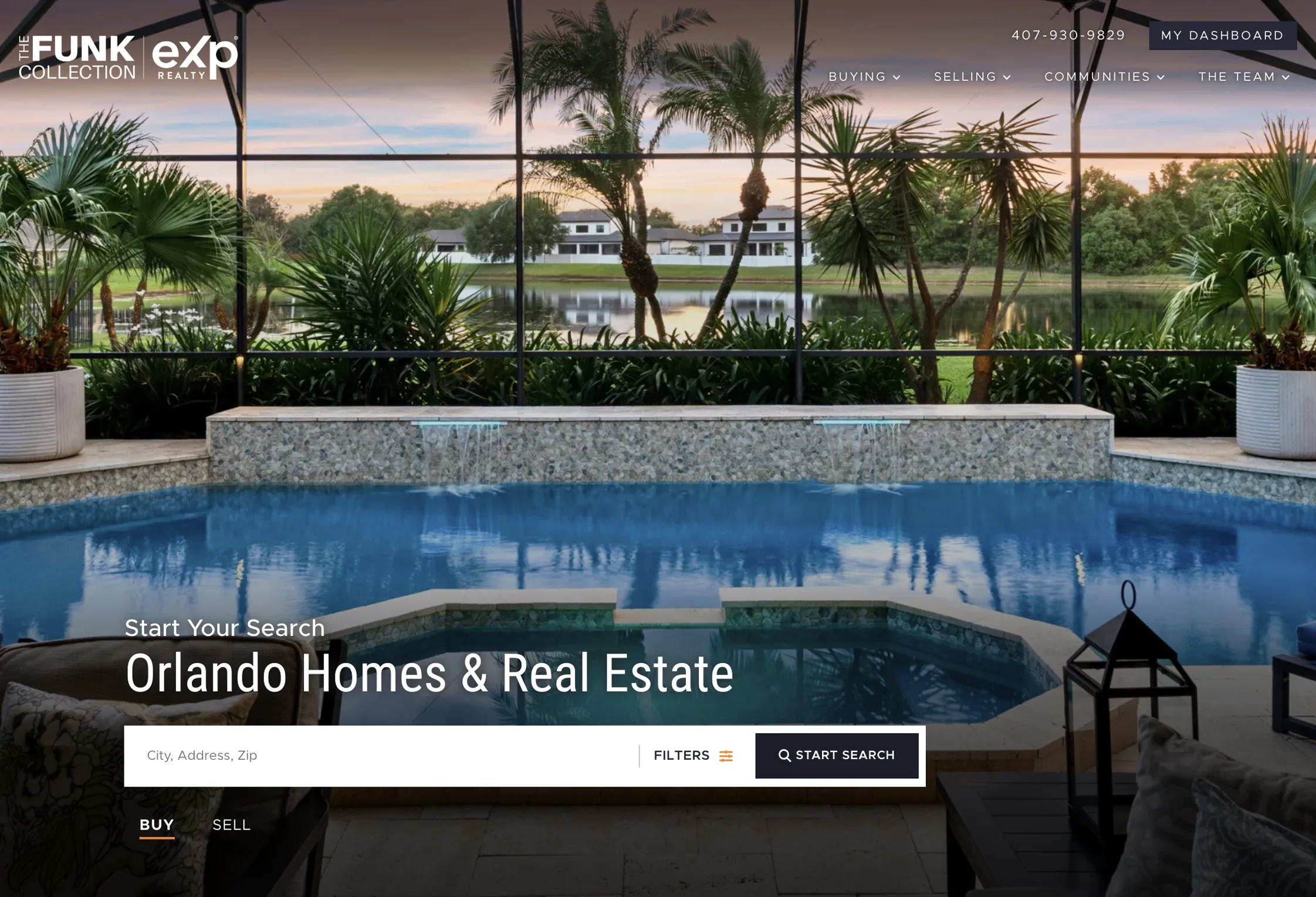 Realty In Orlando home page by The Funk Collection
