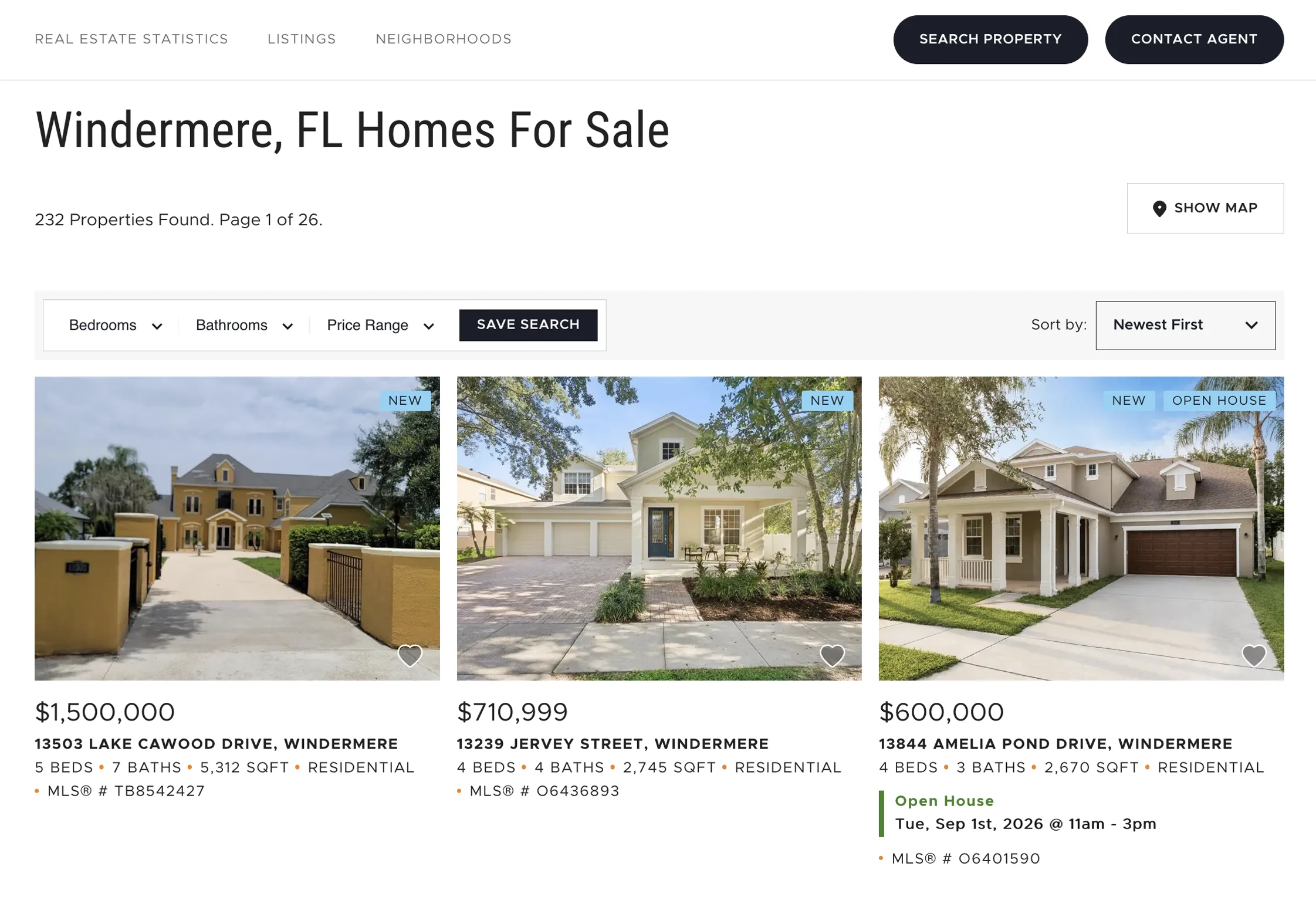 Realty in Orlando Windermere Page IDX