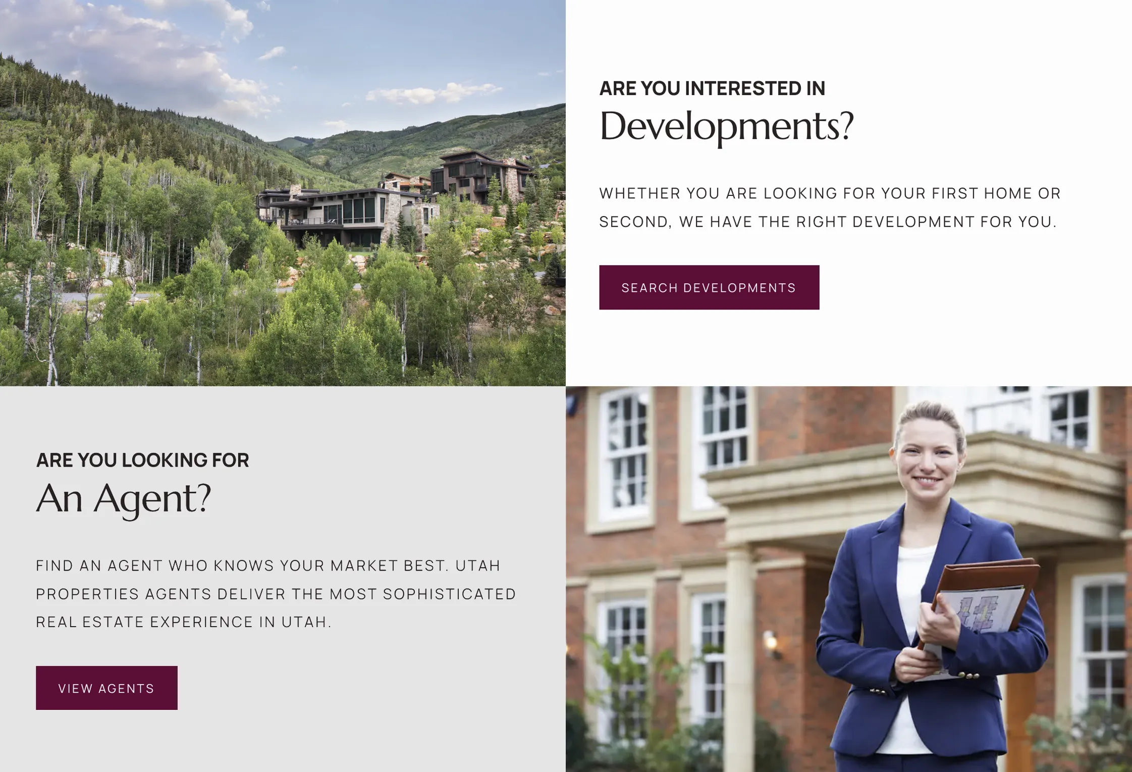Berkshire Hathaway Homeservices Utah - Developments & Contact CTA