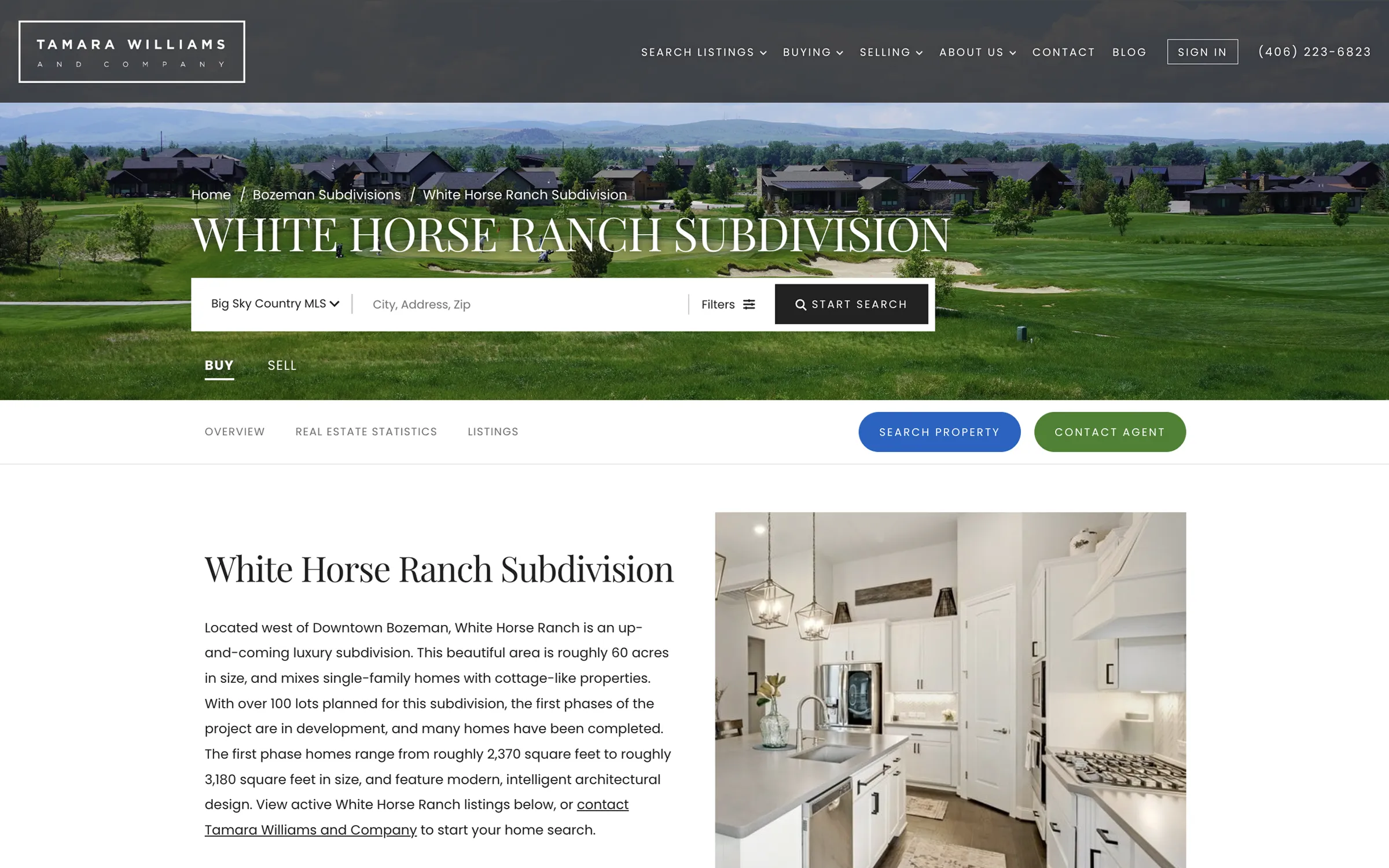 Buy Bozeman Homes White Horse Ranch Community Page