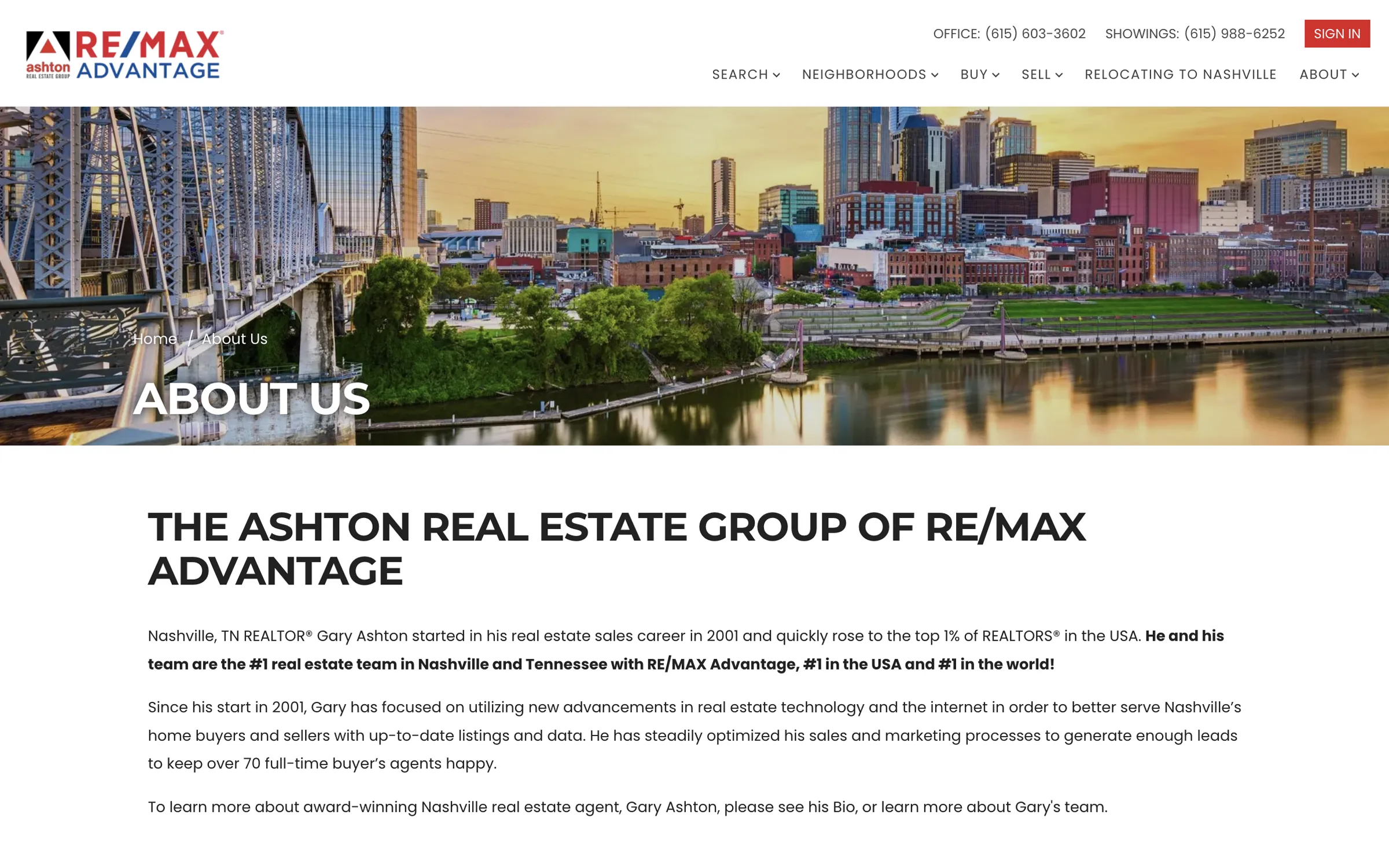 Ashton Real Estate Group About Us Page
