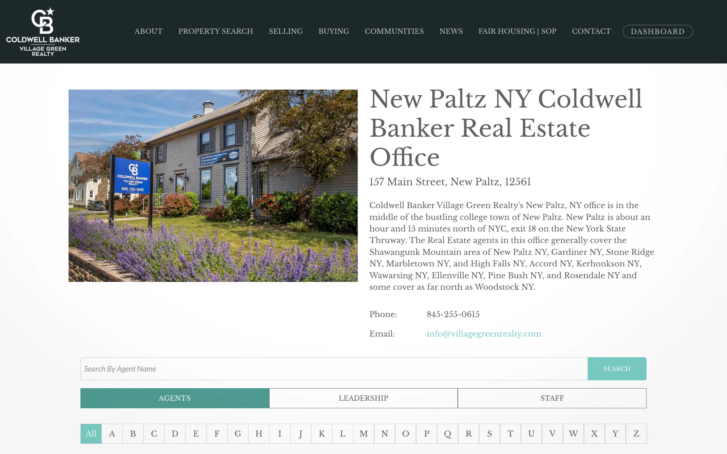 Coldwell Bank Village Green Realty Office Branch Page