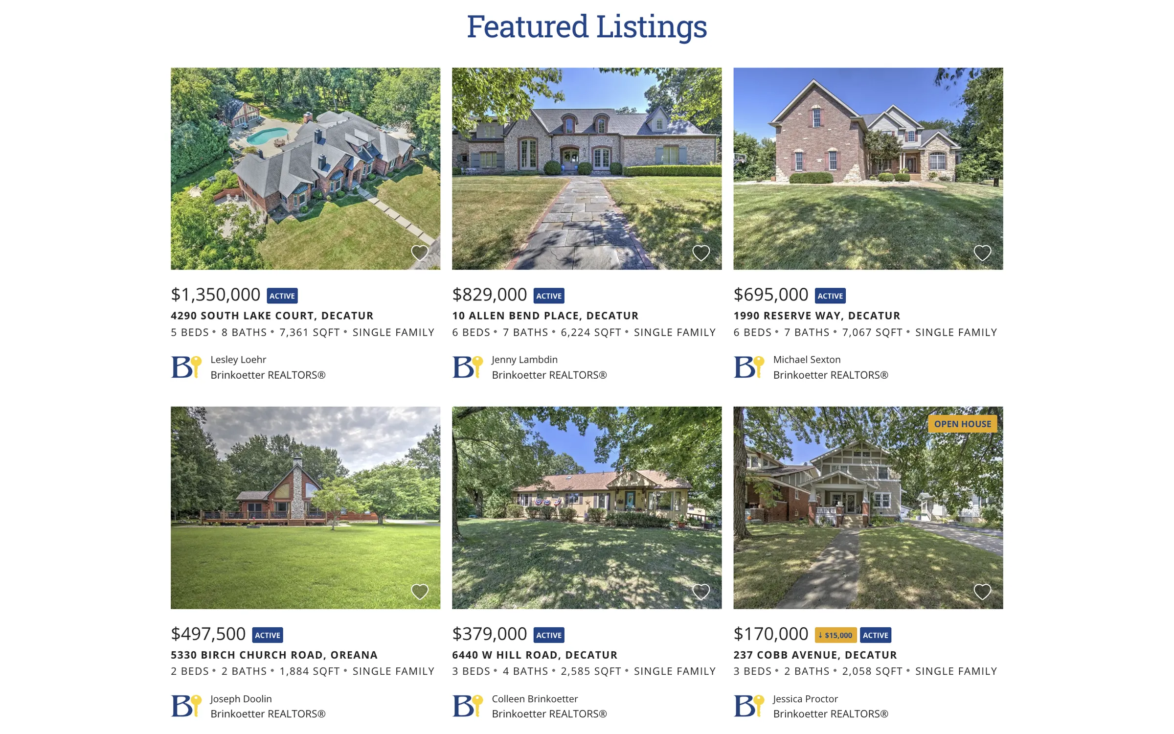 Brinkoetter Realtors Featured Listings MLS