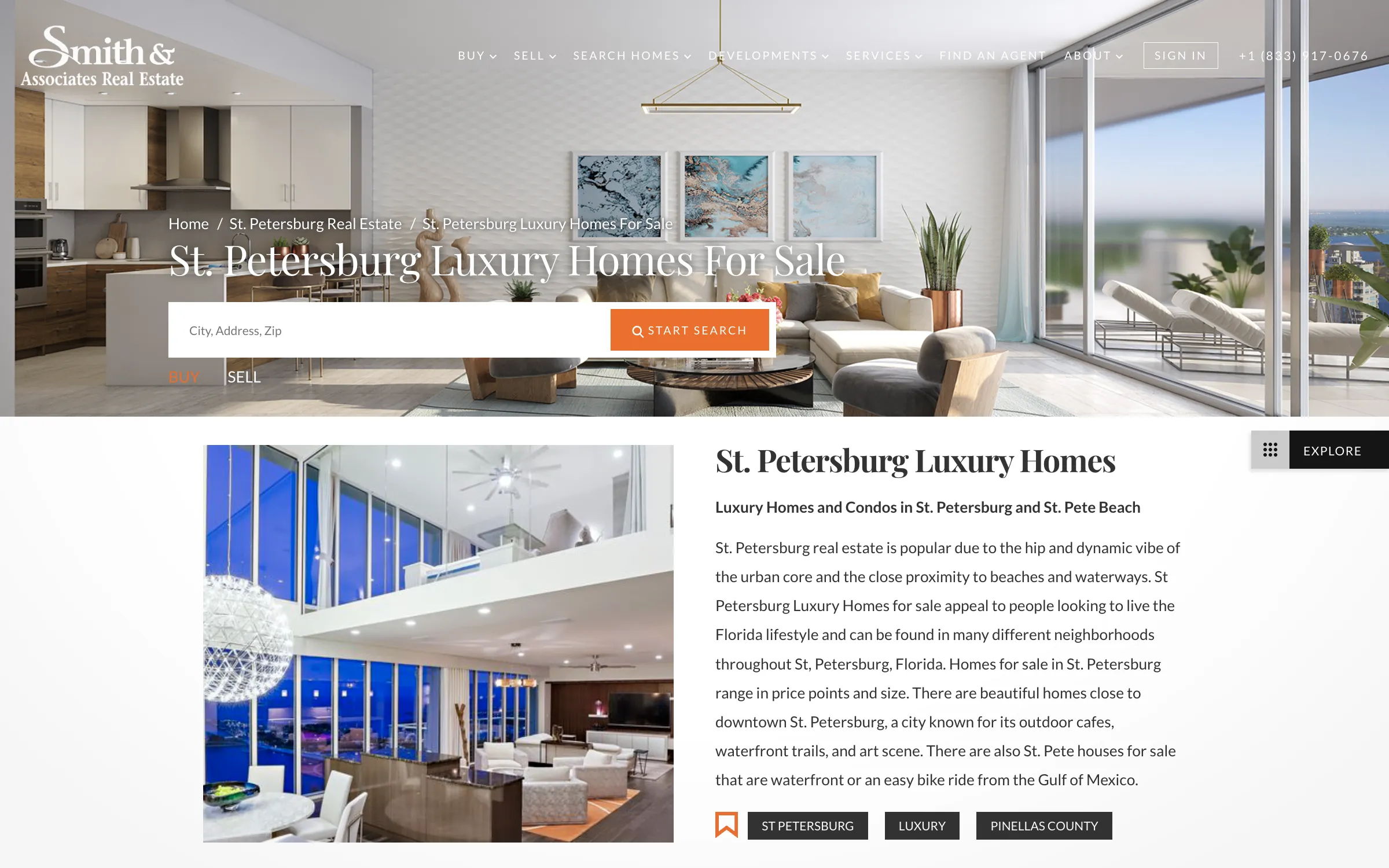 Smith & Associates St Petersburg Luxury Homes Page