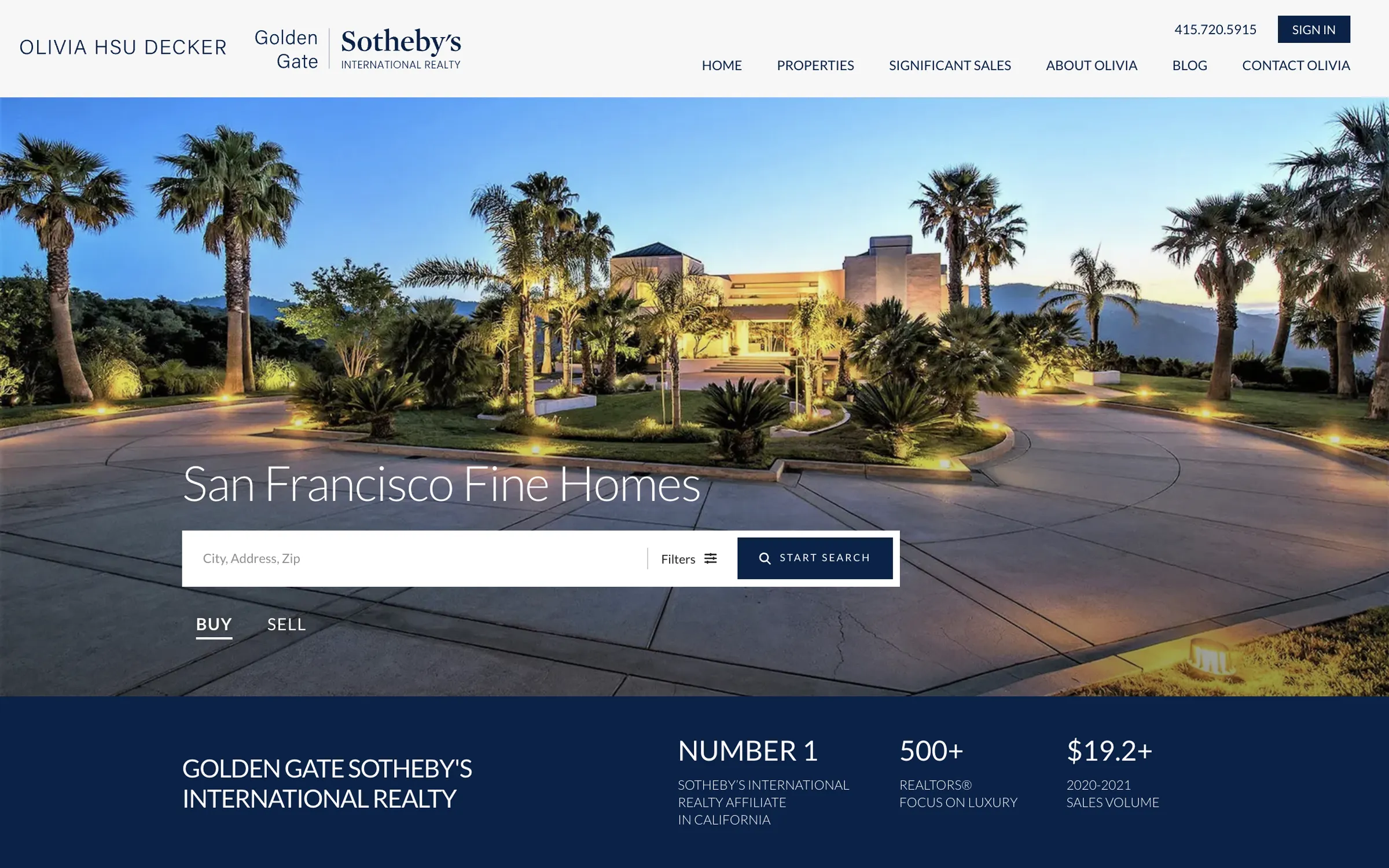 Olivia Hsu Decker - San Francisco Fine Homes home page
