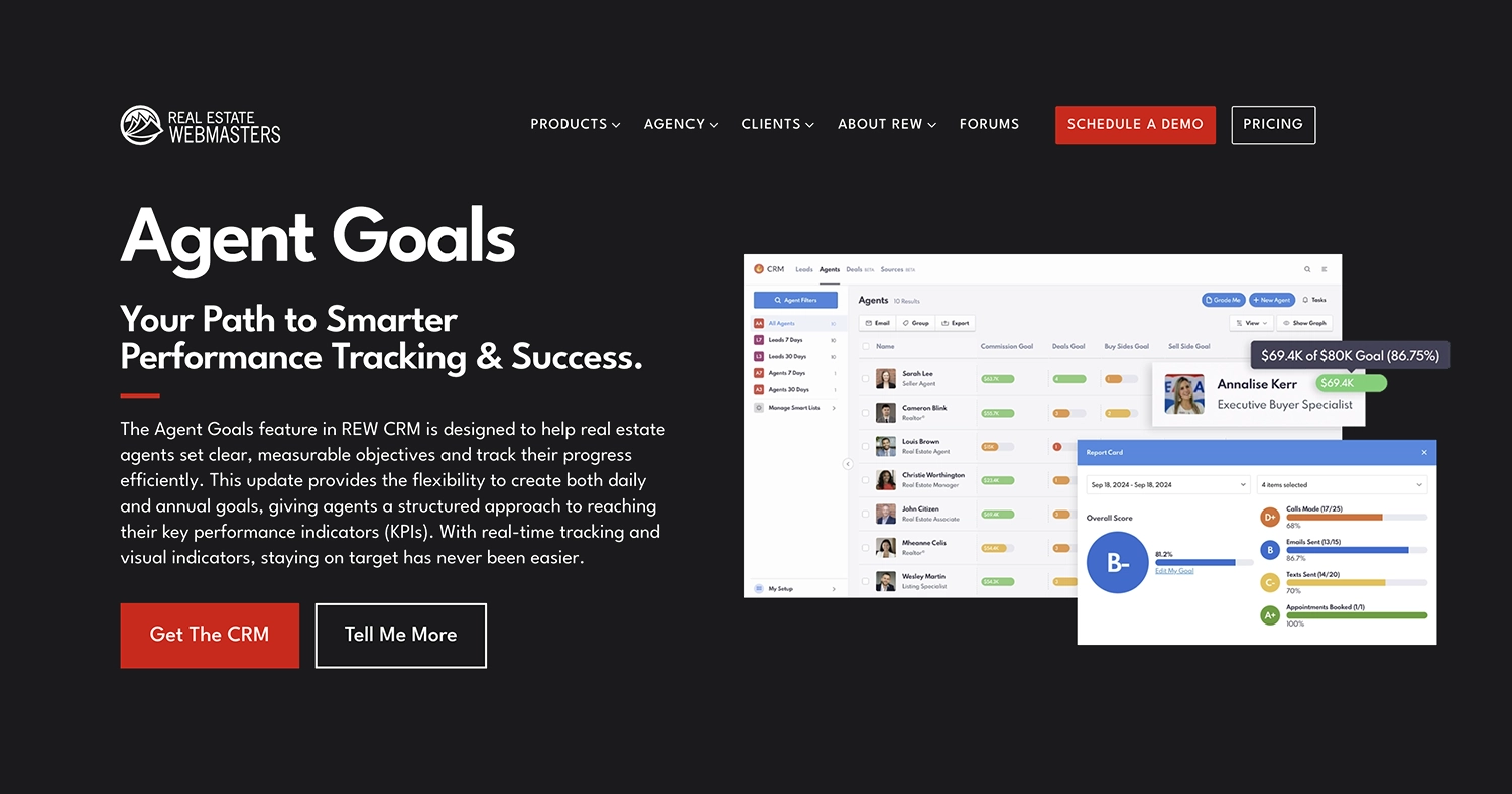 REW CRM Agent Goals and Report Cards