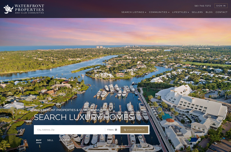 Waterfront Properties and Club Communities Homepage