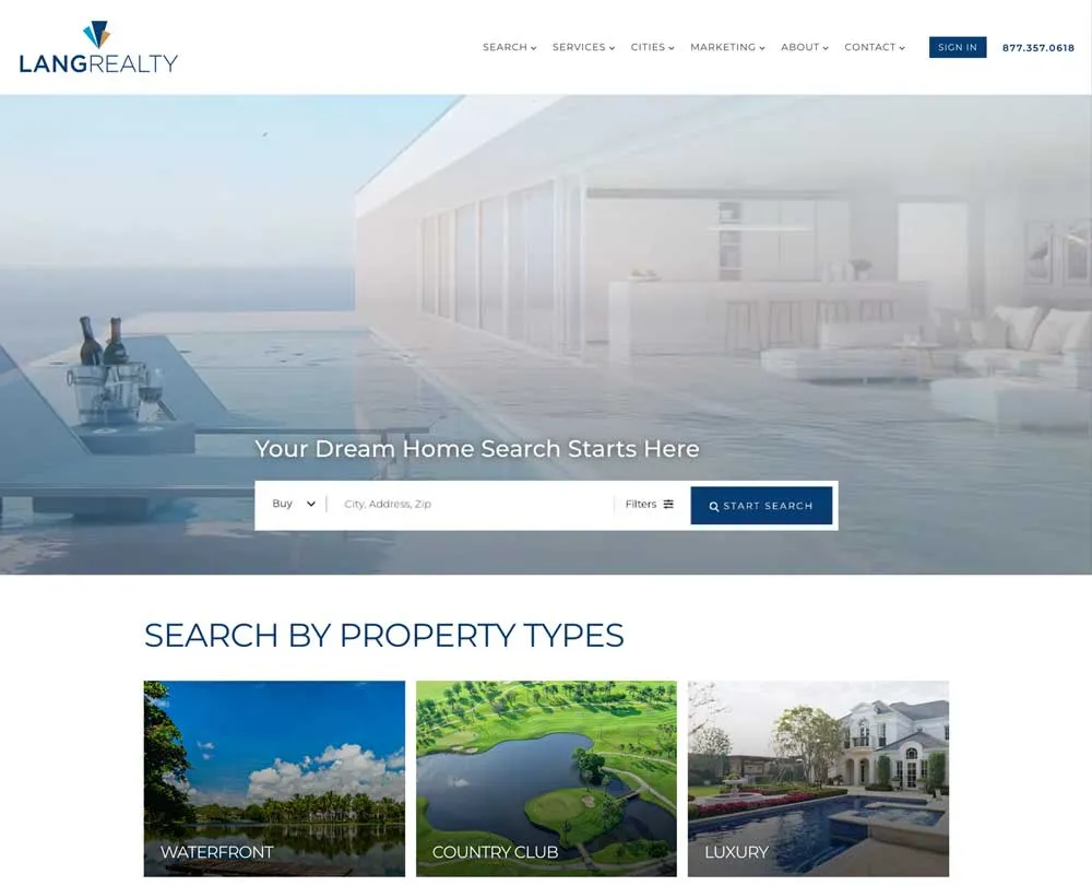 Lang Realty Homepage
