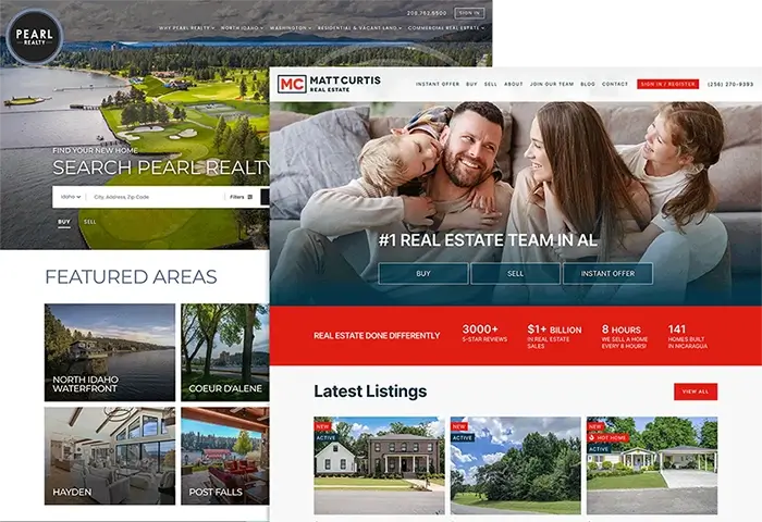 Pearl Realty and Matt Curtis website screenshot